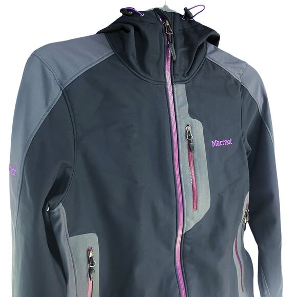 MARMOT Women's Reyna Softshell Polartec Fleece-Lined Hooded Jacket Size S - Picture 4 of 8